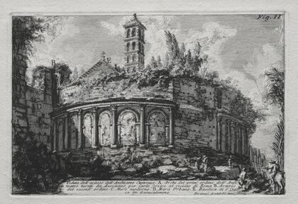 Veduta dell’avanzo dell’Anfiteatro Castranse (1750s)