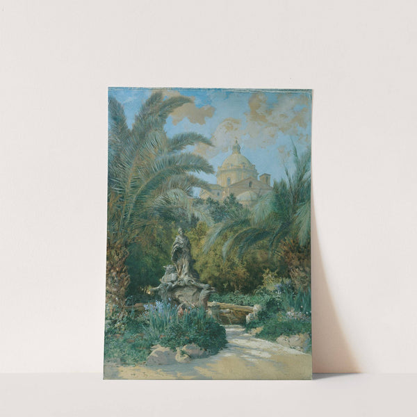 Vedute der Botschaft in Rom; Ansicht vom Garten mit der Kuppel rechts by Othmar Brioschi