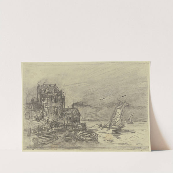 Veere port by Friedrich Ernst Morgenstern