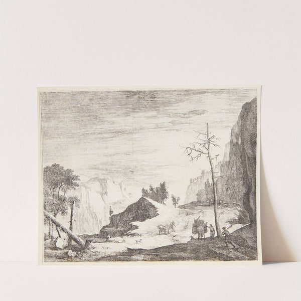 Vej gennem et bjerglandskab by Roelant Roghman