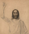Velsignende Kristus. Halvfigur en face