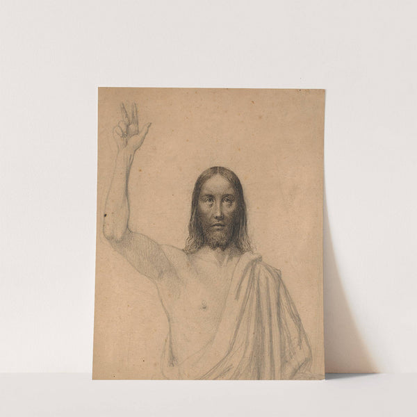 Velsignende Kristus. Halvfigur en face by Wilhelm Marstrand