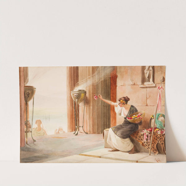 Vendeuse de Fleurs au Parthénon by Theodoros Ralli