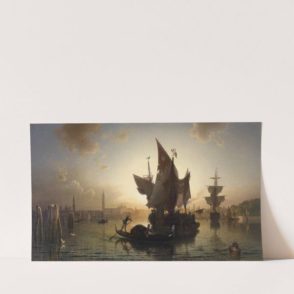 Venedig bei Sonnenuntergang (1877) by Ludwig Meixner