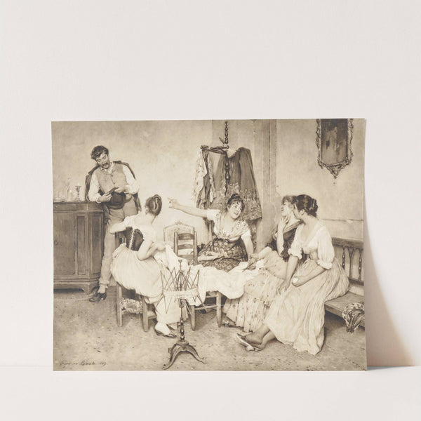 Venetian Girls with a Gondoliere by Eugen von Blaas