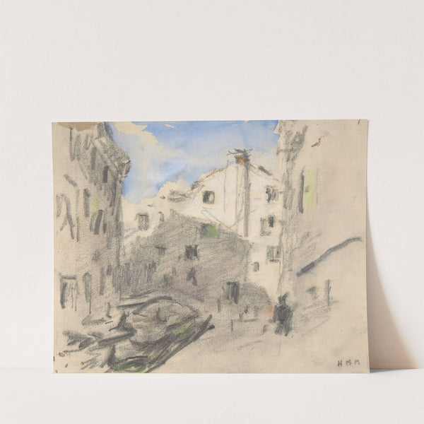 Venetian Street Scene by Hercules Brabazon Brabazon