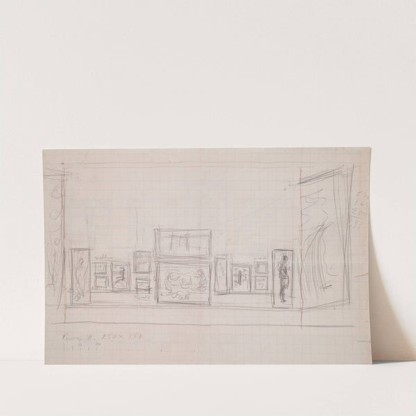 Venetsian biennaalin ripustussuunnitelma (1914) by Akseli Gallen-Kallela