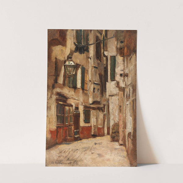 Venezianische Gasse nach rechts (1878) by Max Liebermann