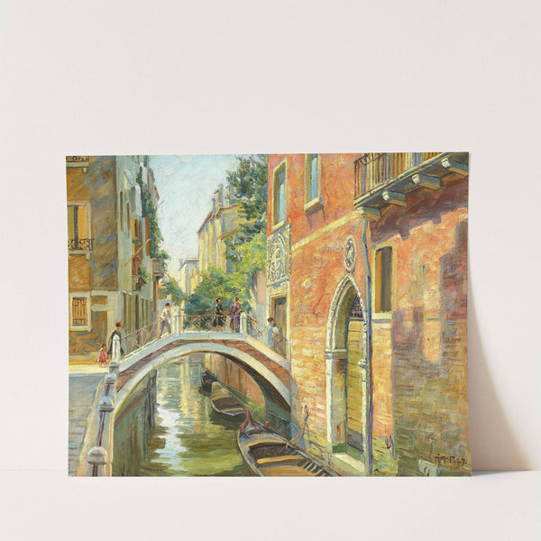 Veneziansk kanalparti by Johannes Wilhjelm