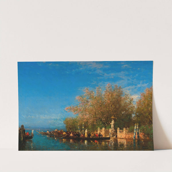 Venice, a Gondola Ride to the Madonna at the Entrance of the Jardins Français by Félix Ziem