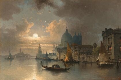 Venice, a Moonlit Night in the Bacino