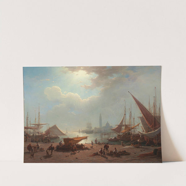 Venice, a View of San Giorgio Maggiore from the Piazzetta by Ludwig Mecklenburg