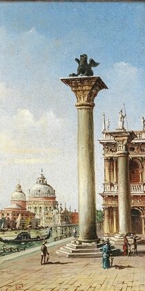 Venice, a View of Santa Maria della Salute from St Mark’s Column
