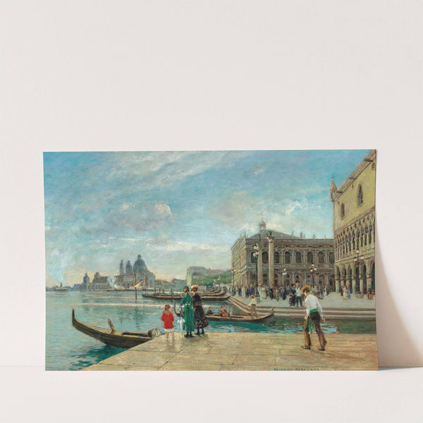 Venice, a view of St Mark’s Columns and Santa Maria della Salute by Heinrich Hermanns