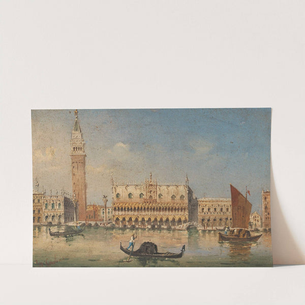 Venice, a View of the Campanile, St Mark’s Columns and the Palazzo Ducale by Marco Grubas