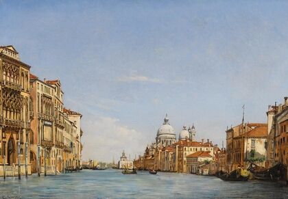 Venice, a view of the Grand Canal with Santa Maria della Salute