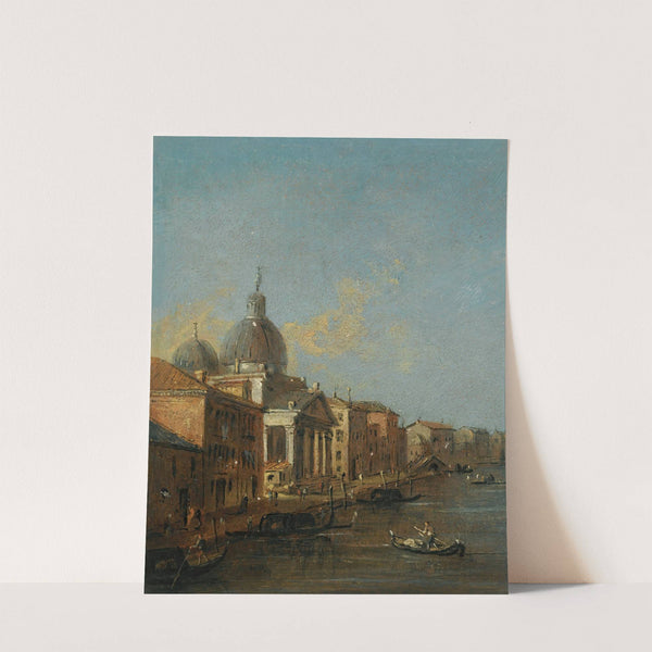 Venice, A View Of The Grand Canal With The Church Of San Simeone Piccolo by Giacomo Guardi