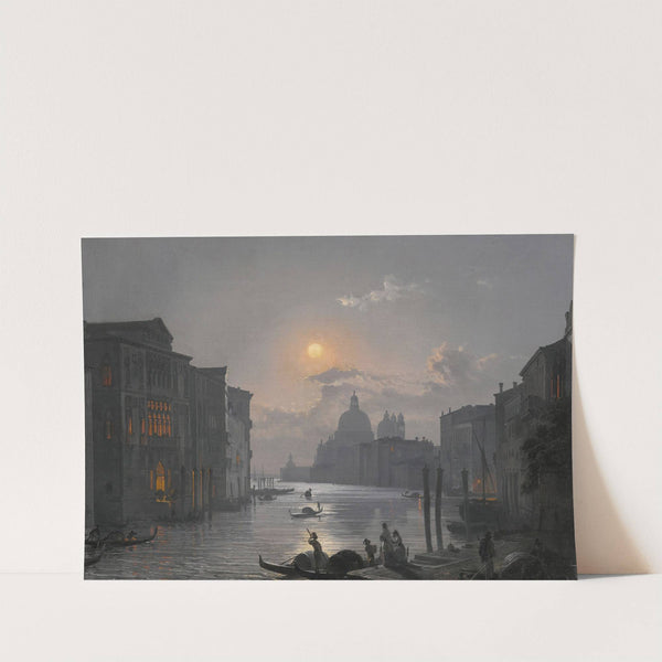 Venice, A View Of The Grand Canal With The Palazzo Cavalli-Franchetti And Santa Maria Della Salute by Friedrich von Nerly