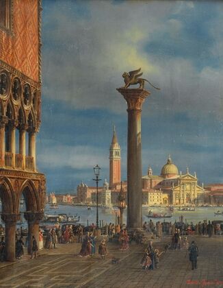 Venice, a View of the Piazzetta with the Doge’s Palace towards San Giorgio Maggiore