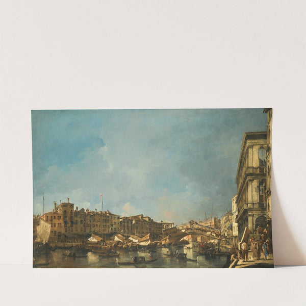 Venice, A View Of The Rialto Bridge, Looking North, From The Fondamenta Del Carbon by Francesco Guardi