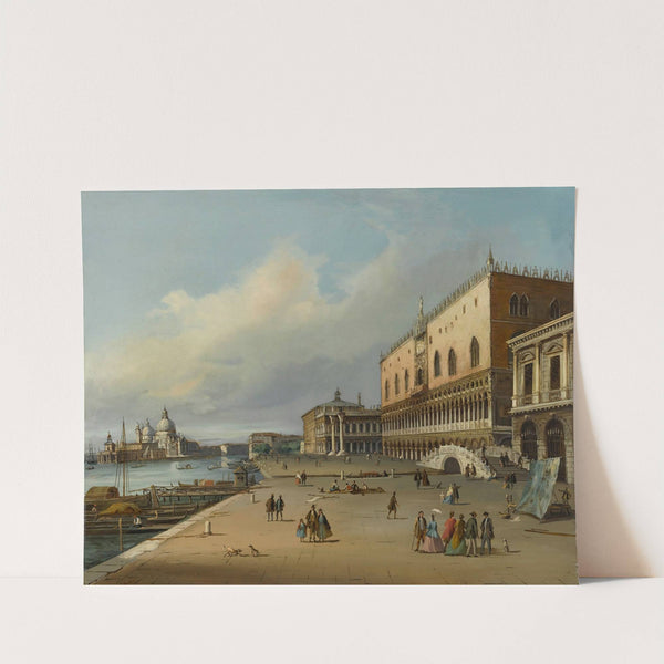 Venice, A View Of The Riva Degli Schiavoni Looking Towards The Dogana And Santa Maria Della Salute by Carlo Grubacs