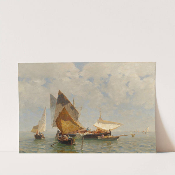 Venice, fisherboat in the lagoon by Ludwig Dill