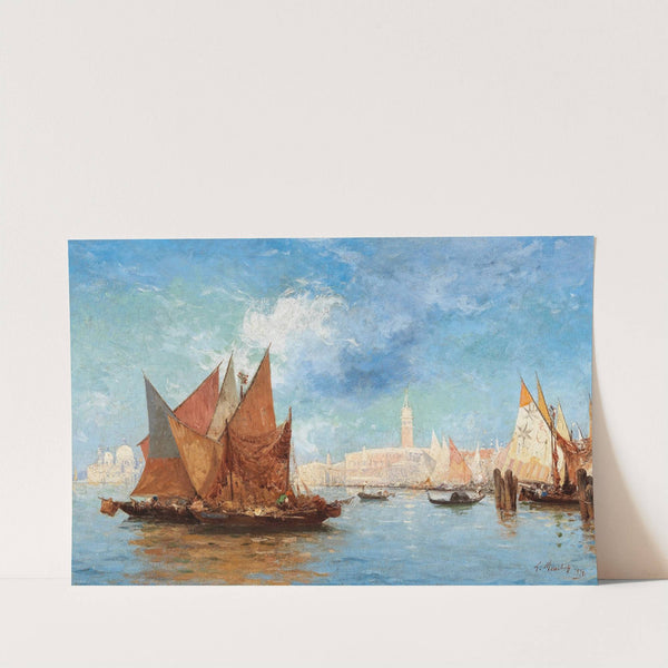 Venice, Fishing Boats in the Bacino di San Marco by Louis Claude Mouchot