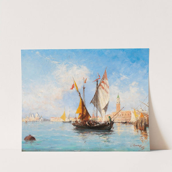 Venice, sail boats in the Bacino di San Marco by Louis Claude Mouchot