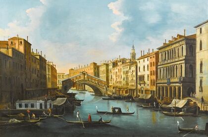 Venice, the Grand Canal with the Rialto bridge