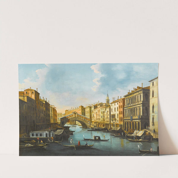 Venice, the Grand Canal with the Rialto bridge by Giuseppe Bernardino Bison