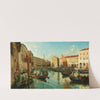Venice, the Grand Canal with the Rialto Market in the Morning by Luigi Ferrazzi