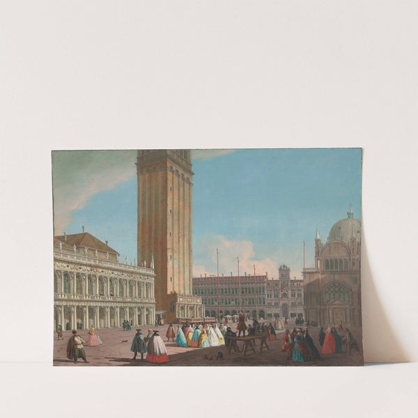 Venice, the Piazzetta looking north-west towards the Campanile, with the Biblioteca, the Procuratie Vecchie and the Torre dell’Orologio by Johann Richter