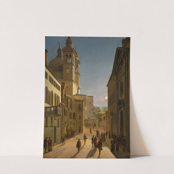 Venice, the Rio Terrà Catecumeni, with Santa Maria della Salute in the Distance (1854) by Frans Vervloet