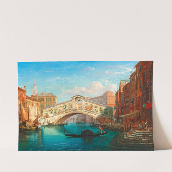 Venice, View Of The Rialto Bridge by Gustaf Wilhelm Palm