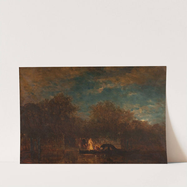 Venise, la sortie du Jardin français au crépuscule (1870-1890) by Félix Ziem