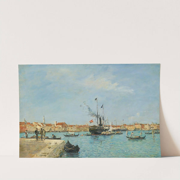 Venise, Le Grand Canal, Vapeurs Et Gondoles ( 1895) by Eugène Boudin
