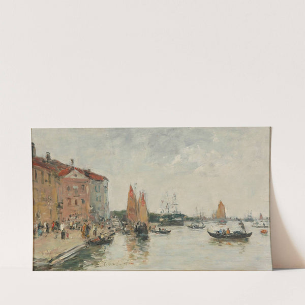 Venise; le quai et l’église San Biagio (1895) by Eugène Boudin