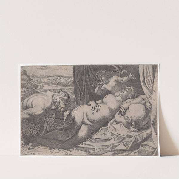 Venus and a Satyr (1592) by Annibale Carracci