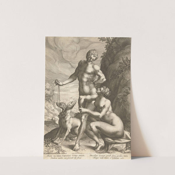 Venus and Adonis with two dogs by Lucas Kilian