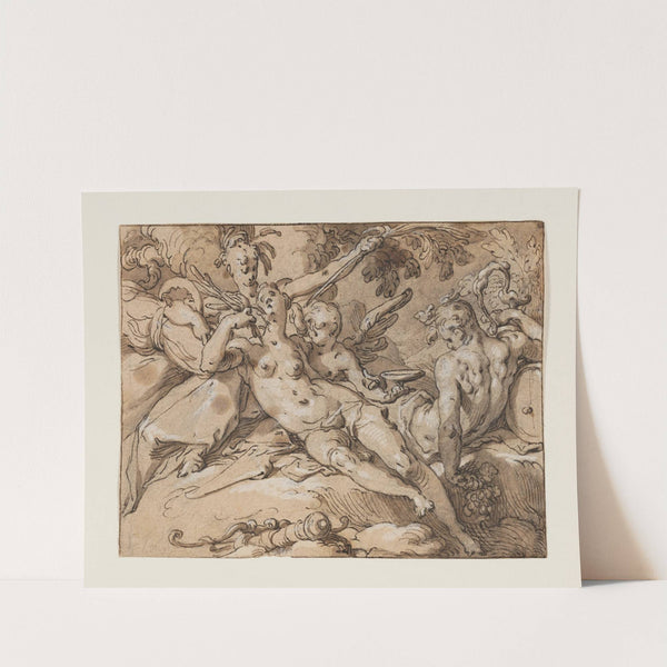 Venus and Bacchus (Without Ceres and Bacchus Venus would Frieze) by Abraham Bloemaert