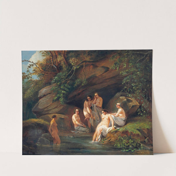 Venus and her nymphs bathing indistinctly (1847) by French School