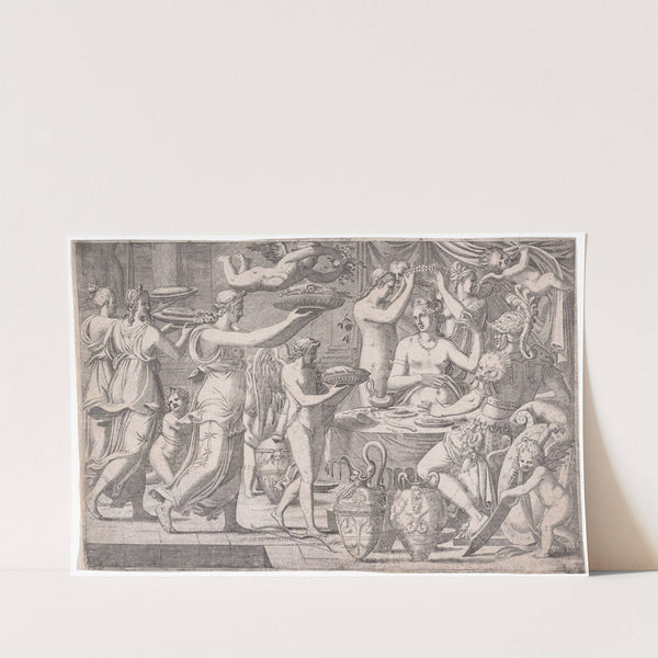 Venus and Mars Served by Cupid and the Three Graces by Léon Davent