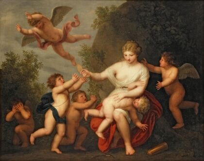 Venus chastising Cupid