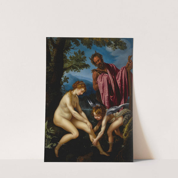 Venus, Cupid And Pan by Giovanni Biliverti