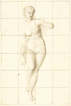 Venus Guiding Eneas and the Trojans to the Latin Shore (study of Venus) (ca. 1857)