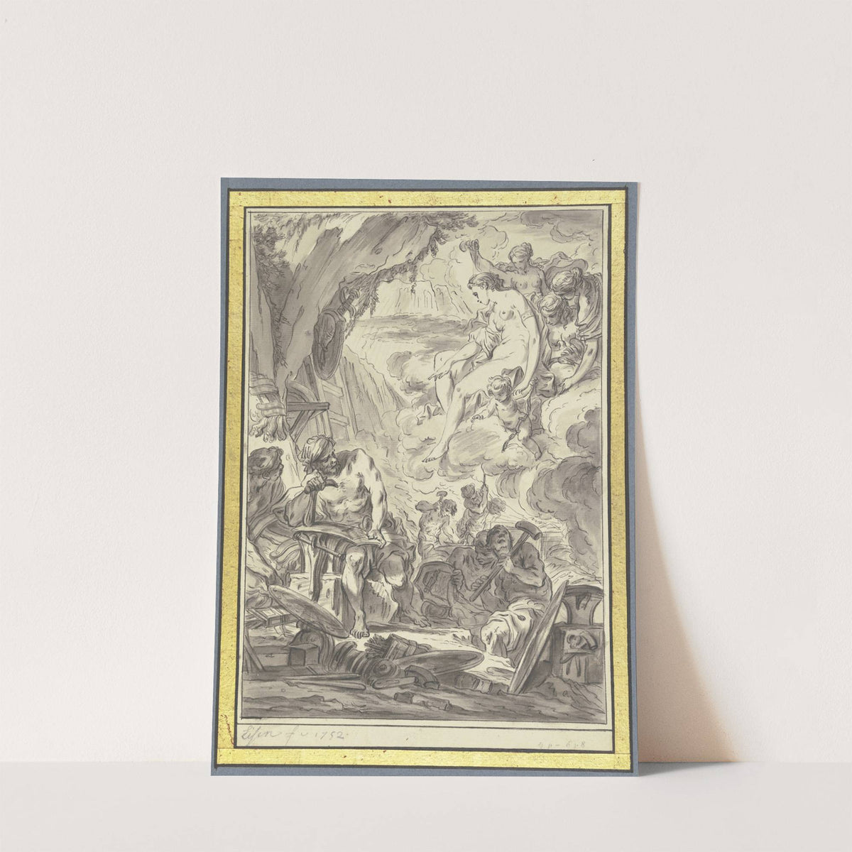 Venus in der Werkstatt des Vulkan, der die Waffen des Aeneas schmiedet by Charles Dominique Joseph Eisen