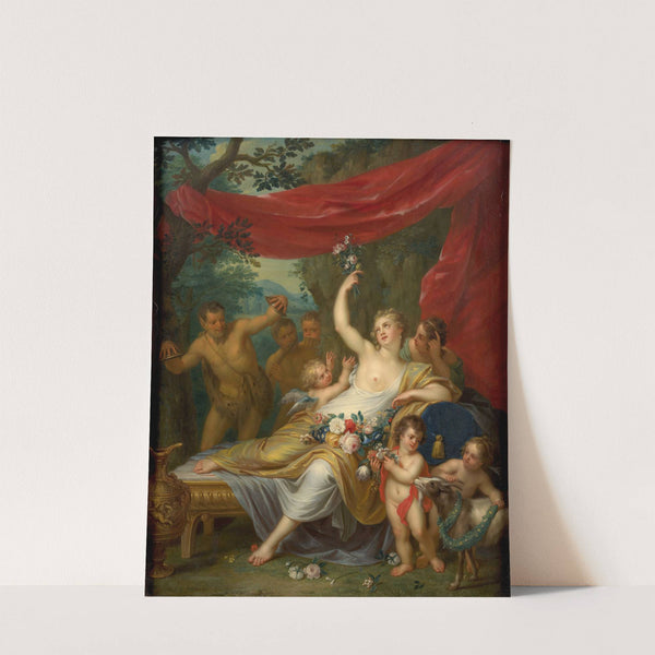 Venus surprised by three musical satyrs (1736) by Balthasar Beschey