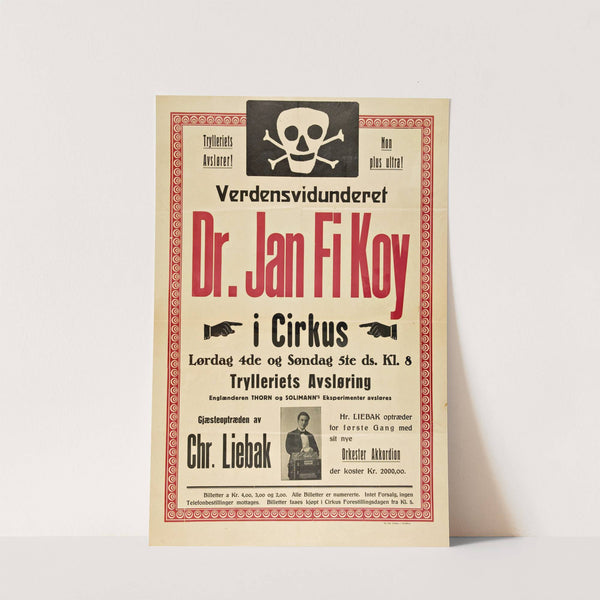 Verdensvidunderet Dr. Jan Fi Koy i Circus by Ny Tids Trykkeri