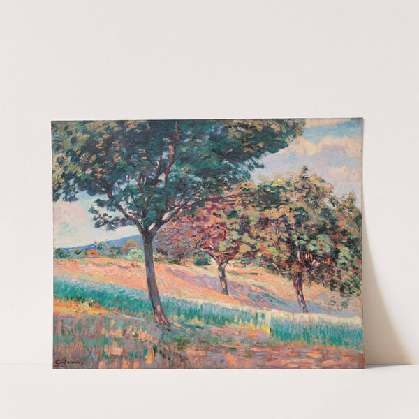 Verger à la lisiere d’un bois à Saint-Cheron (1893) by Armand Guillaumin