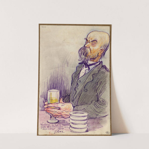 Verlaine au café du globe boulevard de l’Observatoire avec Henri d’Argis (1890) by Ferdinand Bac